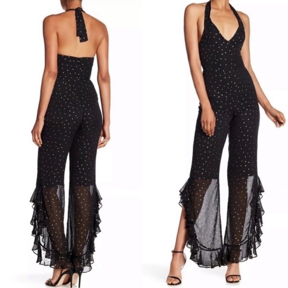 NWT Amanda Uprichard Moonlight Star Print Backless Roper Jumpsuit Size XS - Picture 1 of 11